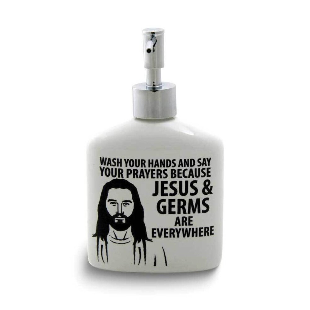 Jesus & Germs Are Everywhere Soap Dispenser - NEW IN BOX